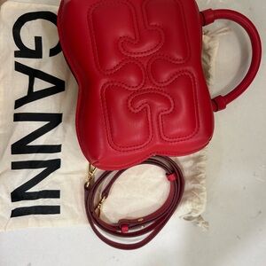 Ganni Bold Red Shoulder Bag
